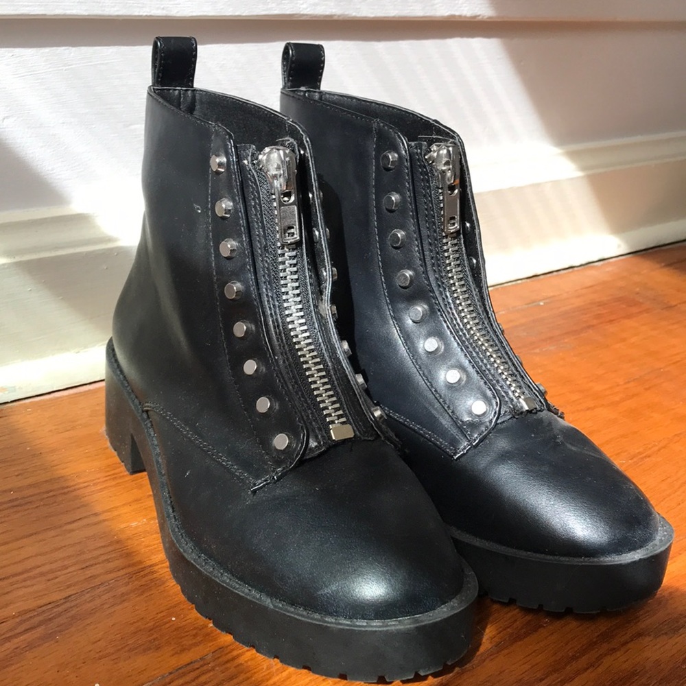 Studded combat boot
